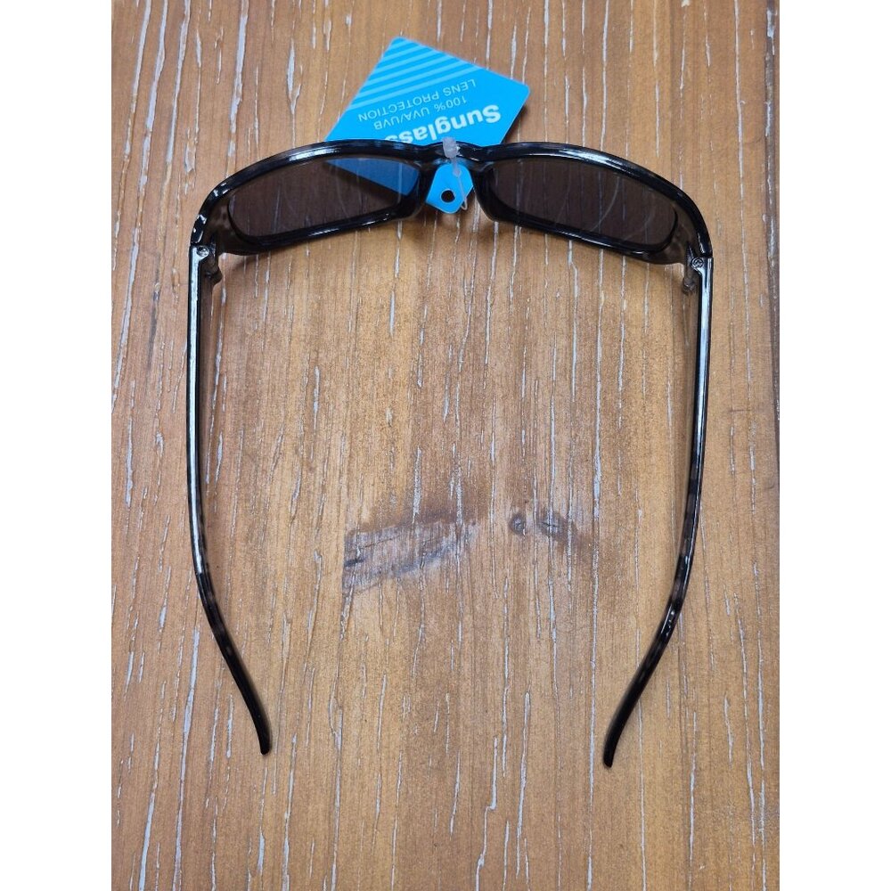 Black Leopard Print Rectangular Sunglasses With 100% UVA/UVB Protection Lightwei - Picture 6 of 7